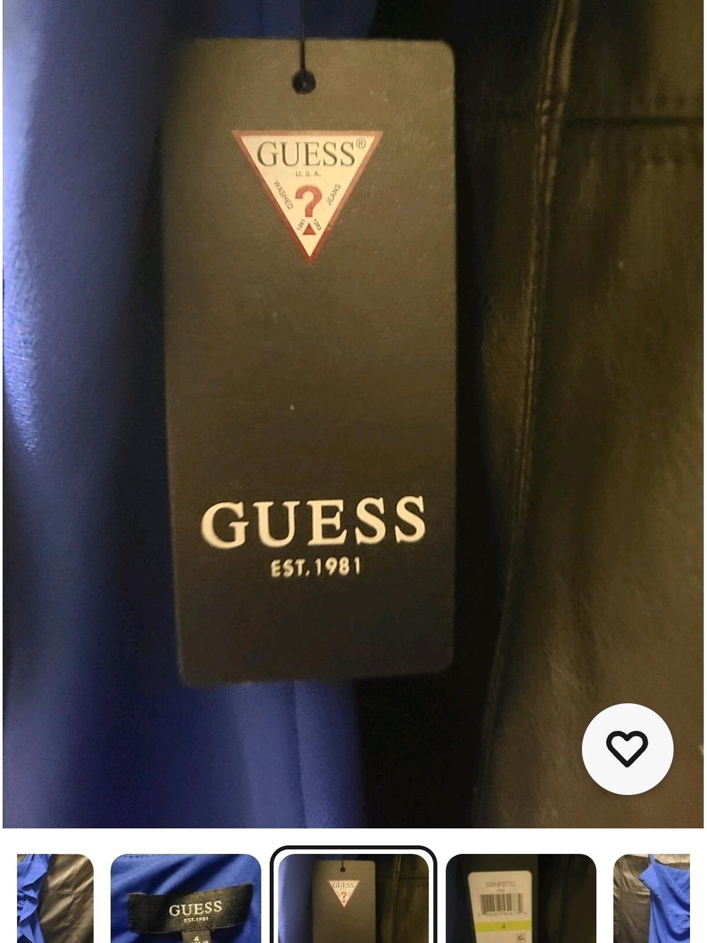 GUESS Royal Blue Ruffled Mini Skirt - Picture 9 of 9